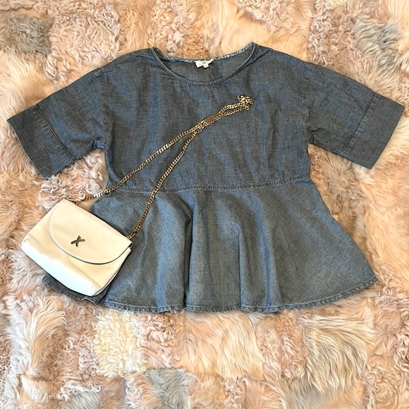 Ag Adriano Goldschmied Tops - AG Adriano Goldschmied Denim Top SZ S